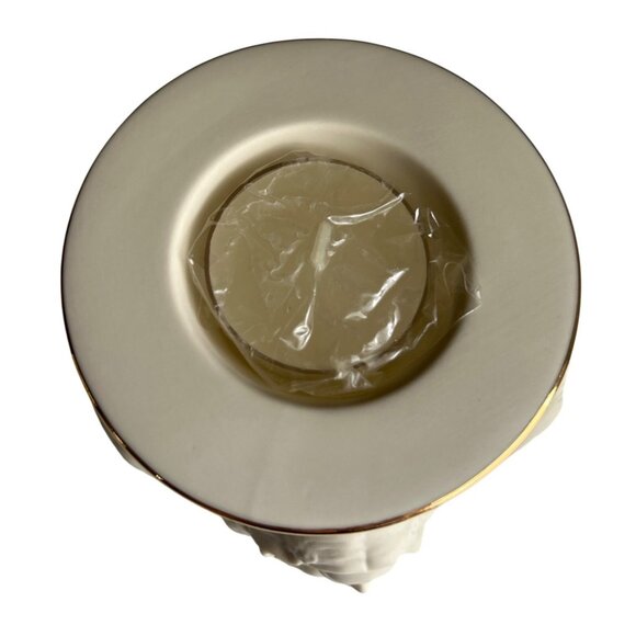 Lenox Radiant Light Angel Votive Candle Holder Ivory Porcelain With Gold Trim - Picture 3 of 7